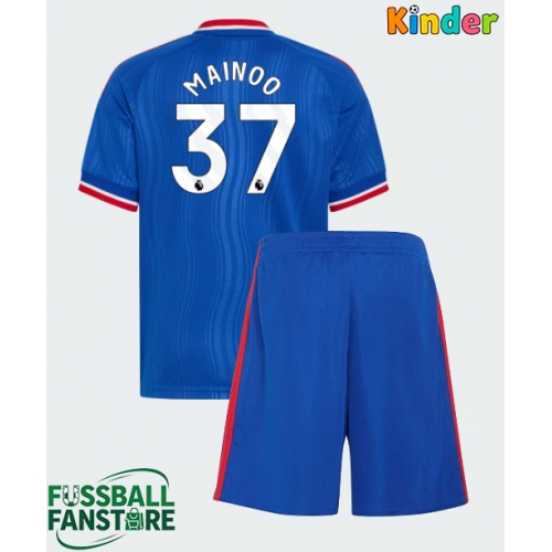Manchester United Kobbie Mainoo #37 Replik Auswärtstrikot Kinder 2026-27 Kurzarm (+ Kurze Hosen)